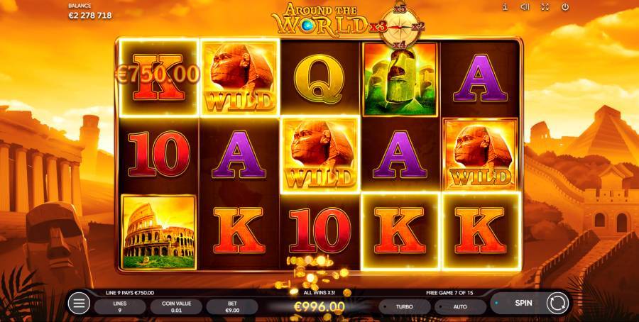 around the world online casino slot by endorphina